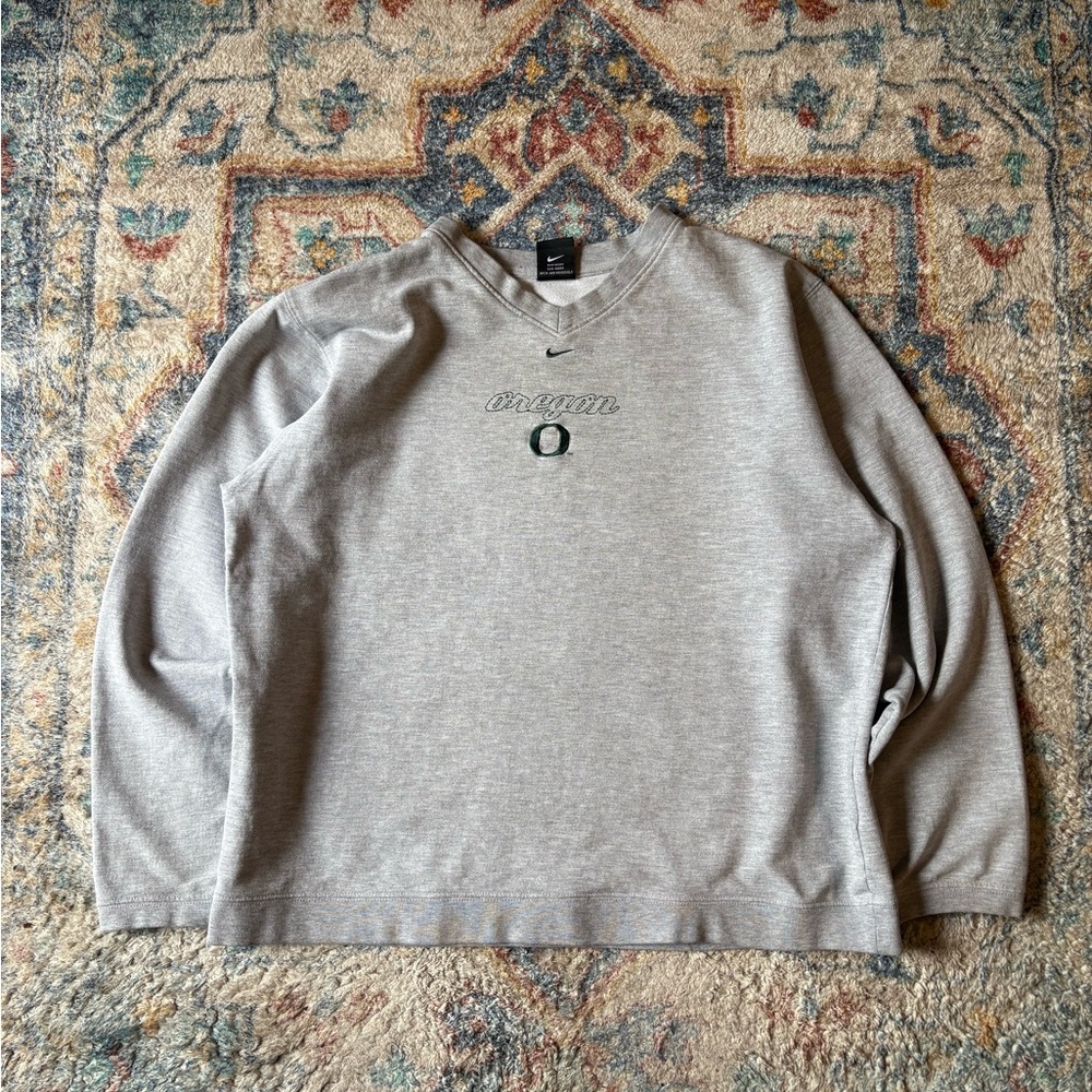 Vintage Nike Oregon Ducks Mid Check Pullover Crewneck Large